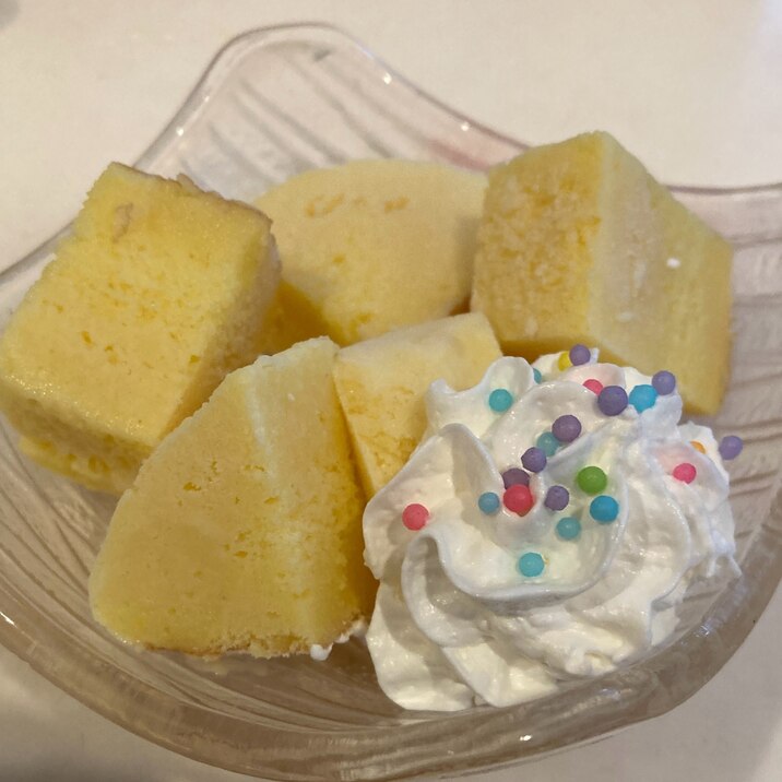 チーズ蒸しケーキのデザート